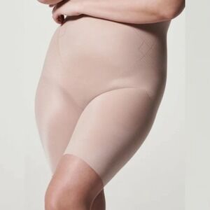 Spanx High Waist Mid Thigh Shapewear Underwear Womens Size 1X Beige Nude Tan NEW